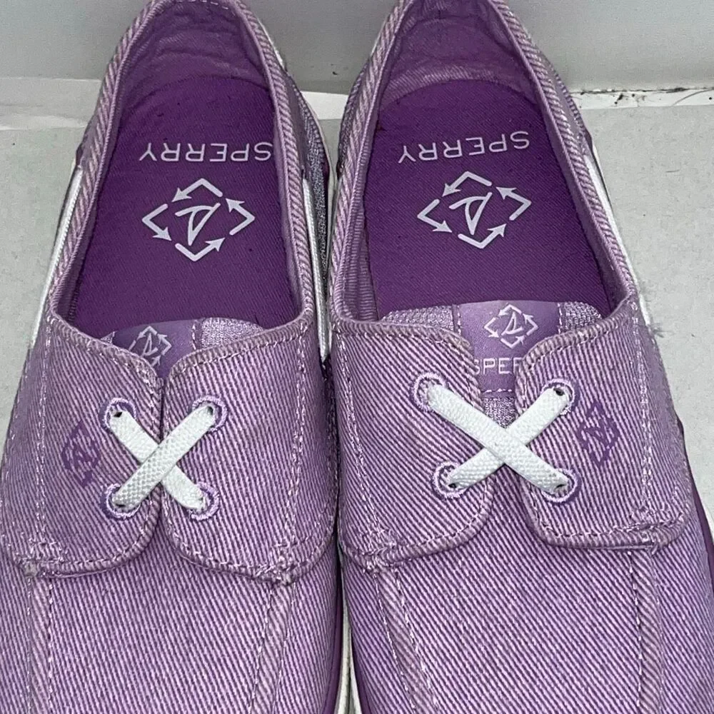 Sperry Women's Purple Pier Wave Top Sider Slip-On Sneaker Boat Shoes Size 8‎